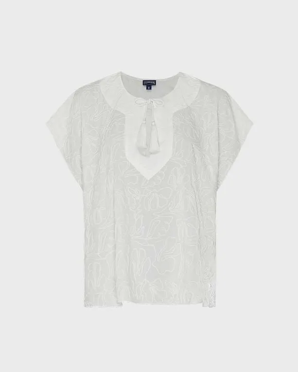 Vilebrequin - Seashells Hemd Aus Viskose Für Damen - Hemd - Fritz - Weiss - Größe XS Vilebrequin - Seashells Hemd Aus Viskose Für Damen - Hemd - Fritz - Weiss - Größe XS