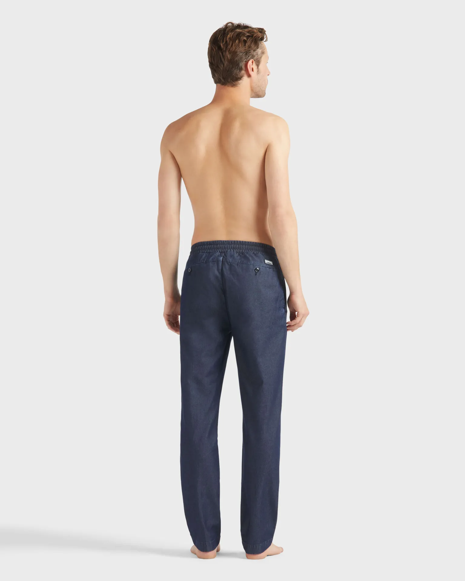 Vilebrequin - Hose Aus Baumwolle Und Seide Mit Elastischem Bund Für Herren - Jeanshose - Clemence - Blau - Größe 34 – Bild 4