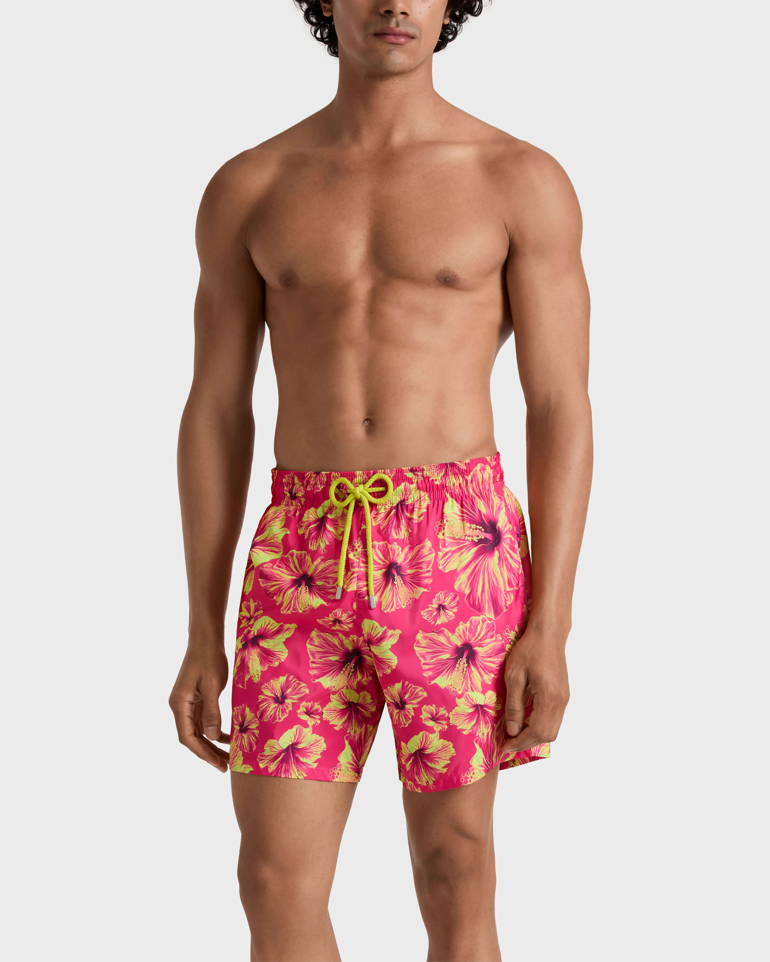 Vilebrequin - Ultraleichte Und Verstaubare Macro Hibiscus Badeshorts Für Herren - Bademode - Mahina - Rosa - Größe XXL – Bild 3