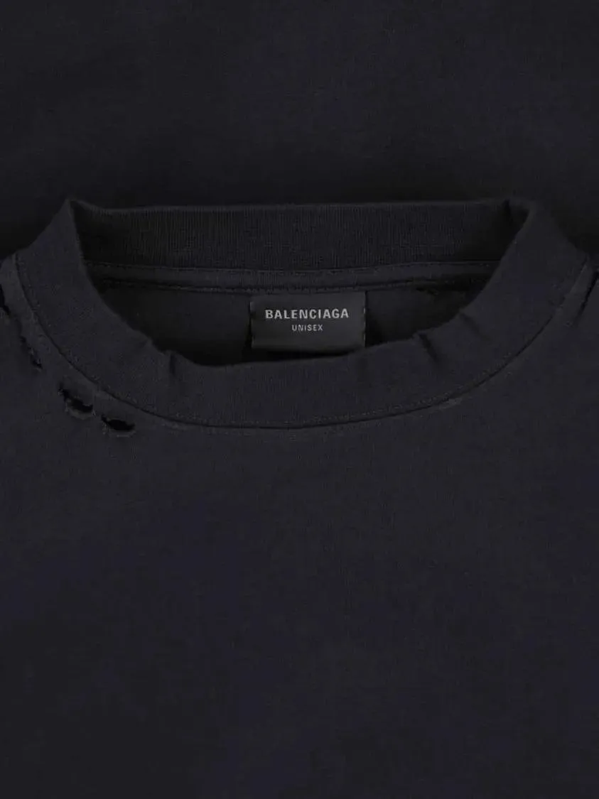 Balenciaga - "Security Tape" T-Shirt – Black - Größe III - schwarz – Bild 3