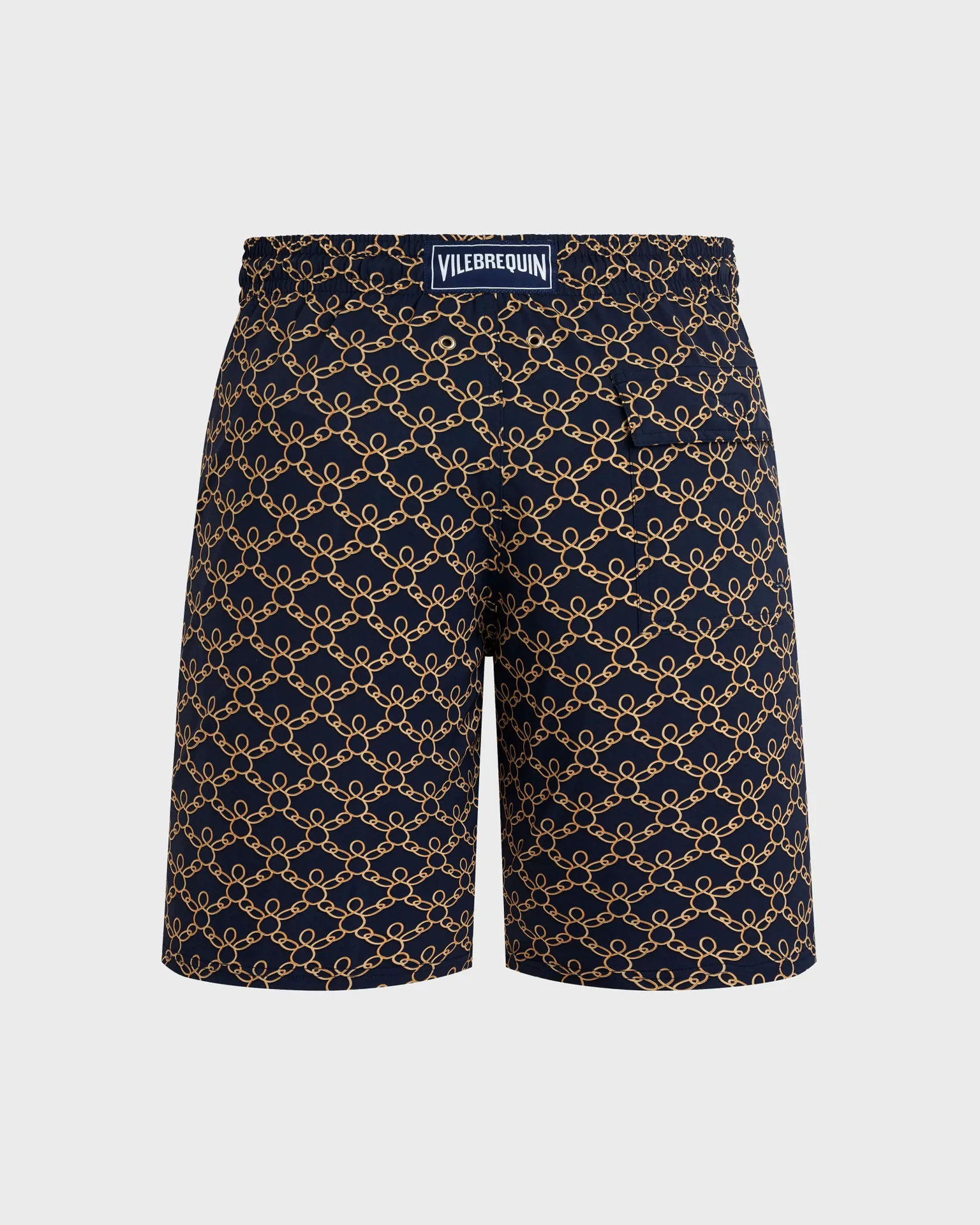 Vilebrequin - Lange Turtles Chain Stretch-badeshorts Für Herren - Bademode - Okorise - Blau - Größe XXXL – Bild 2