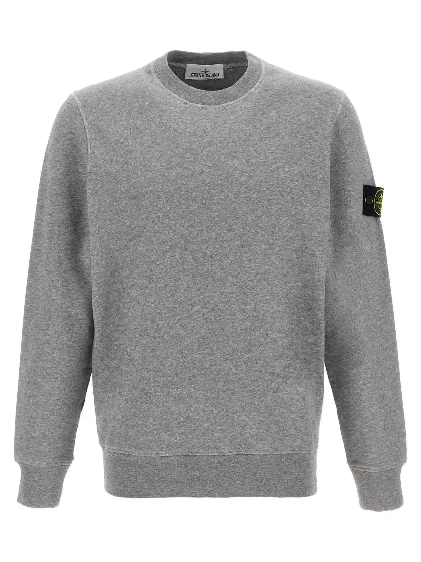 Stone Island - Logo Badge Sweatshirt - Größe L - grau Stone Island - Logo Badge Sweatshirt - Größe L - grau