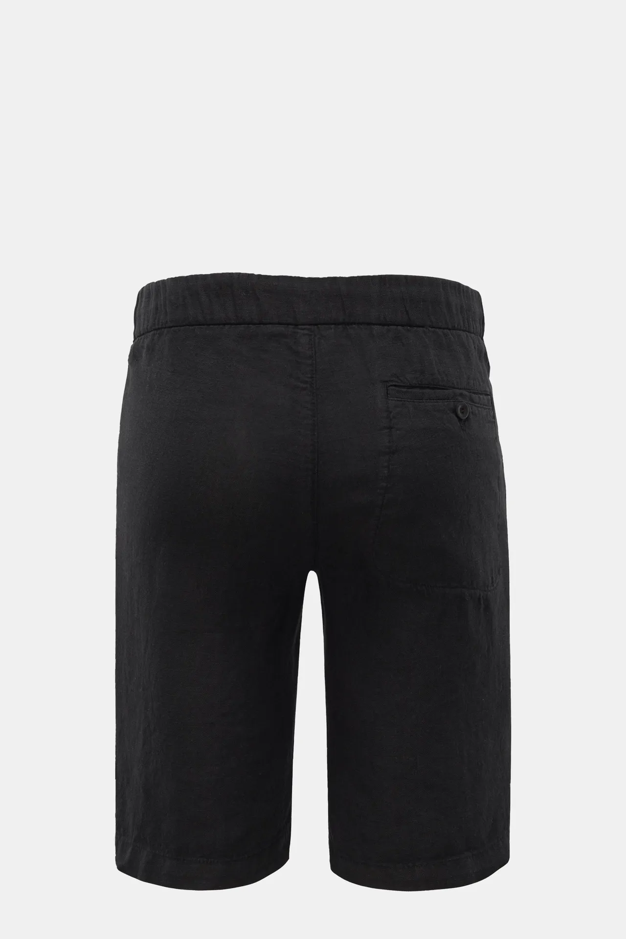 04651/ A trip in a bag - Herren - Leinen-Bermudas 'Linen Bermuda' schwarz – Bild 2