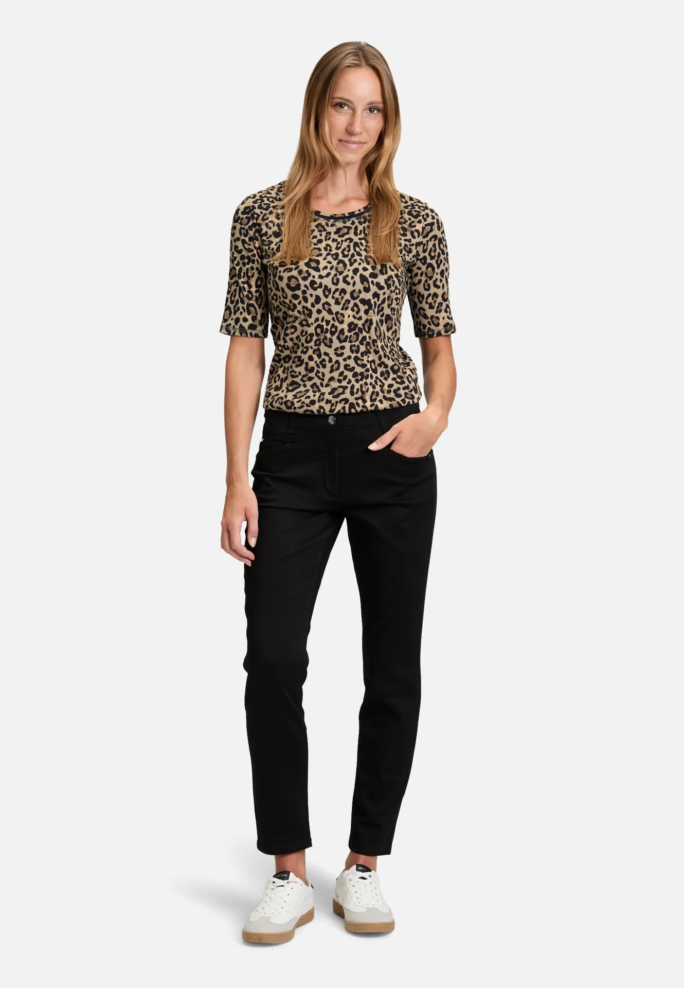 Basic Shirt mit Rippenstruktur – Bild 2