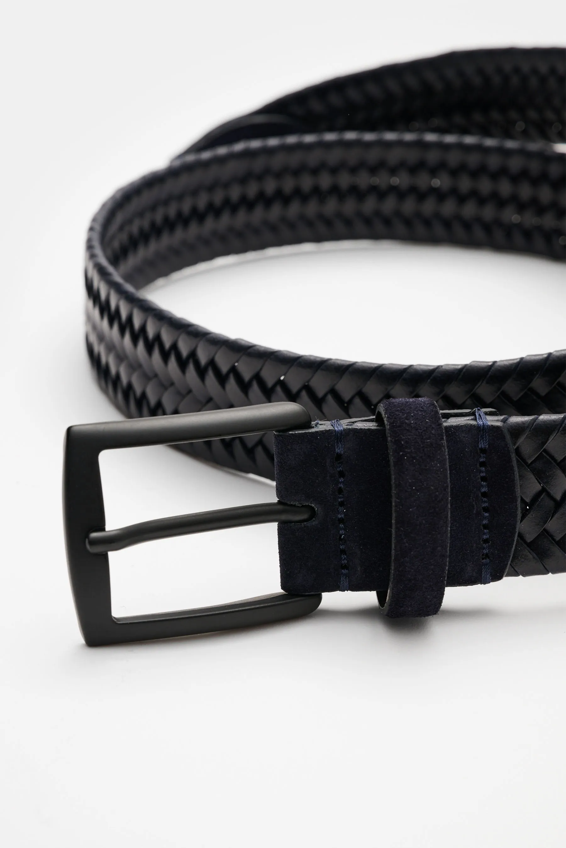 Veneta Cinture - Herren - Flechtgürtel navy – Bild 2