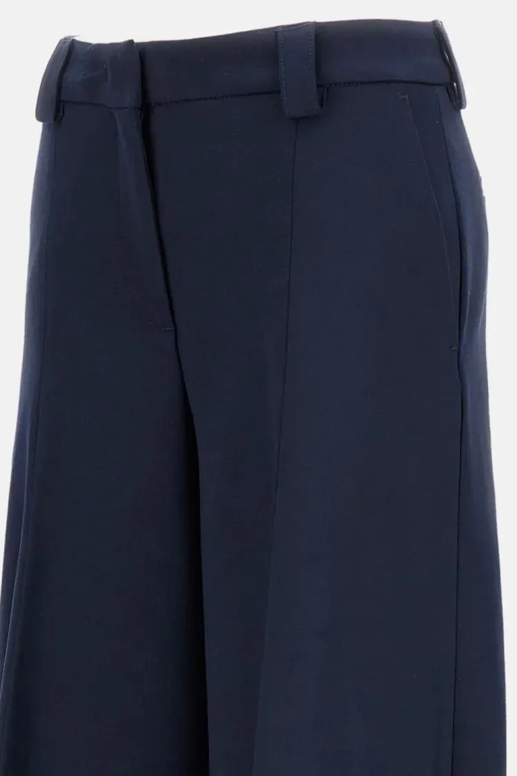 THE LATEST - Wide Trousers With Classic Front Closure - Größe 40 - blau – Bild 3