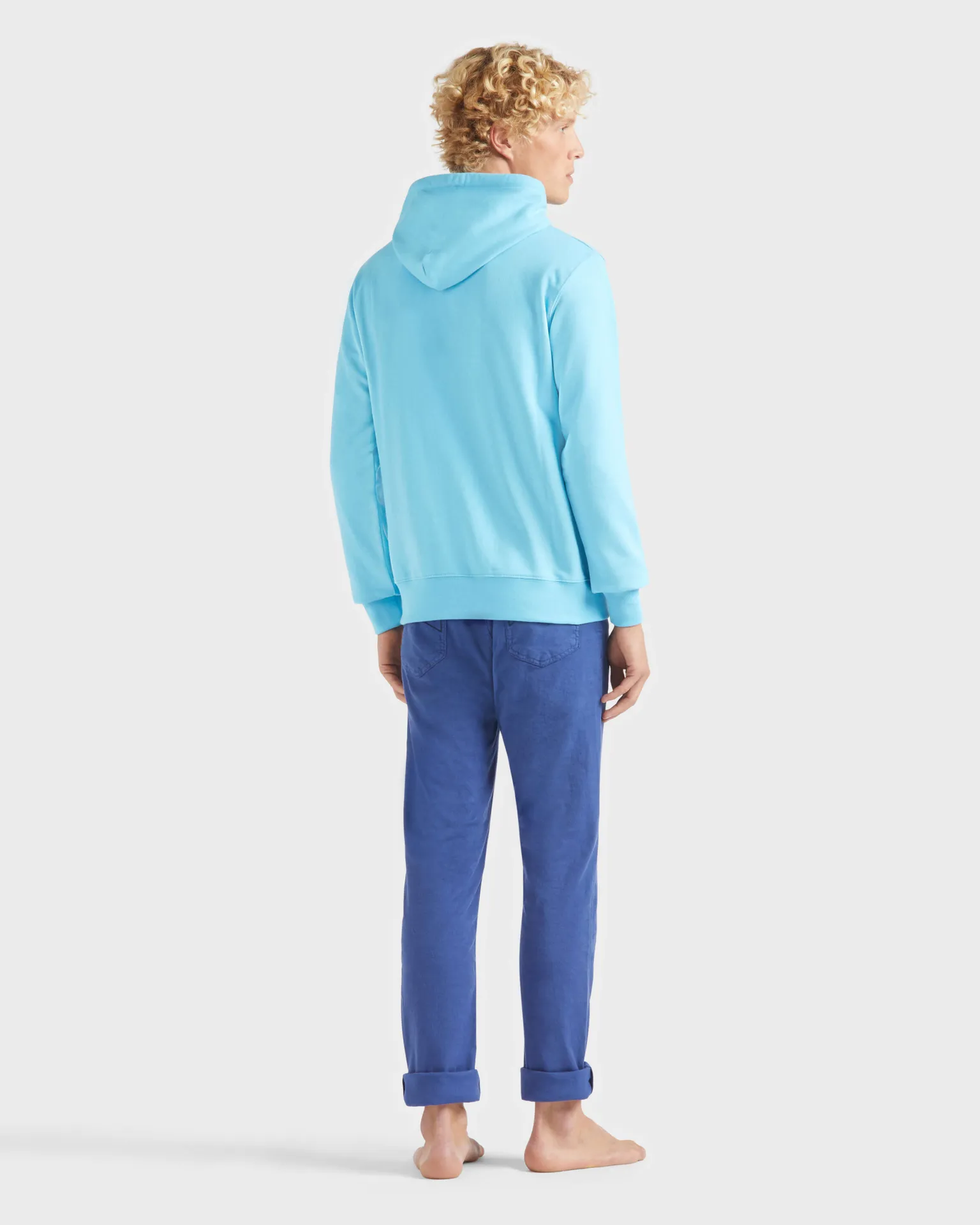 Vilebrequin - Solid Kapuzenpullover Aus Baumwolle Für Herren - Sweatshirt - Martin - Blau - Größe M – Bild 4