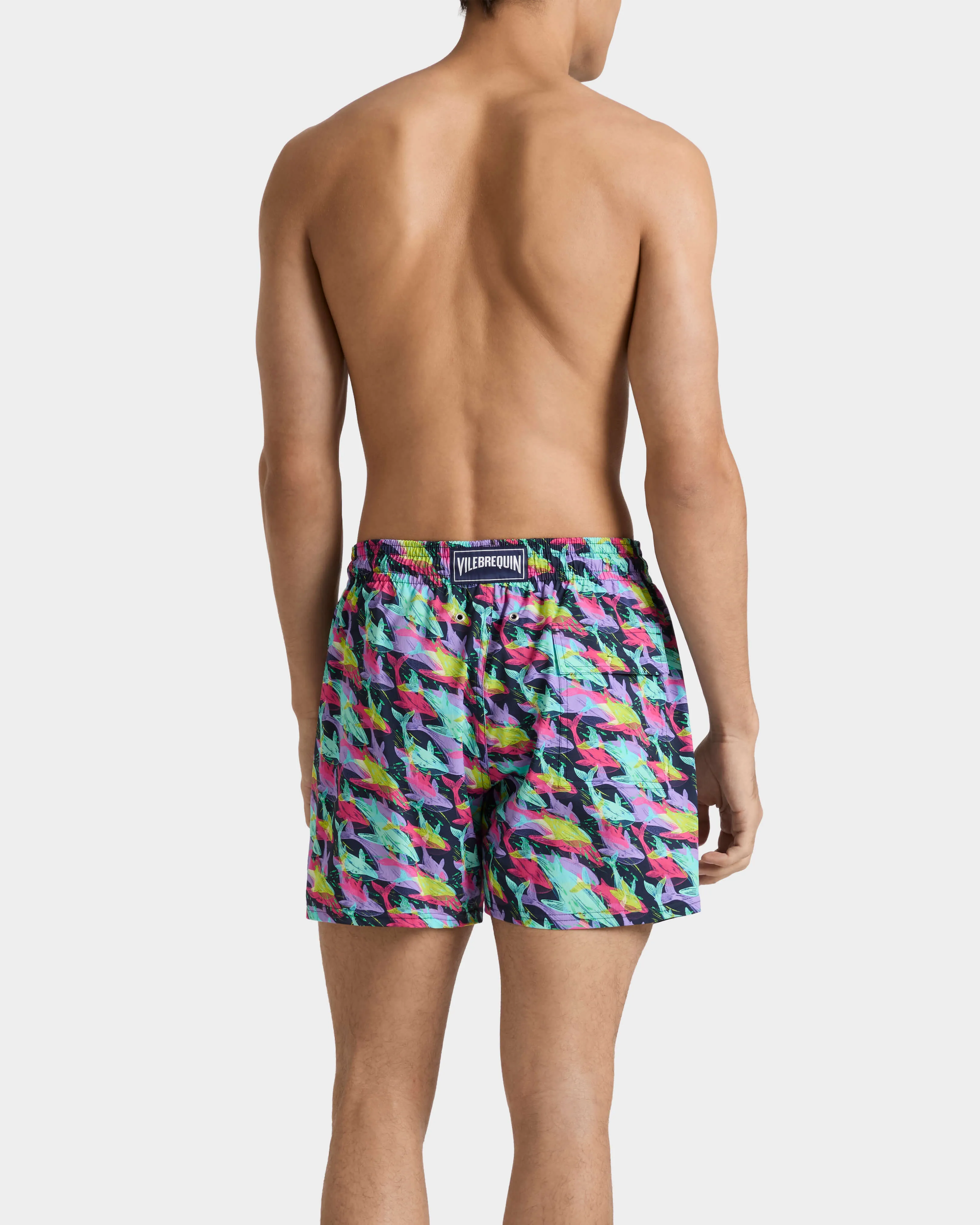 Vilebrequin - Kurze Whales Offset Stretch-badeshorts Für Herren - Bademode - Monrise - Blau - Größe XXXL – Bild 4