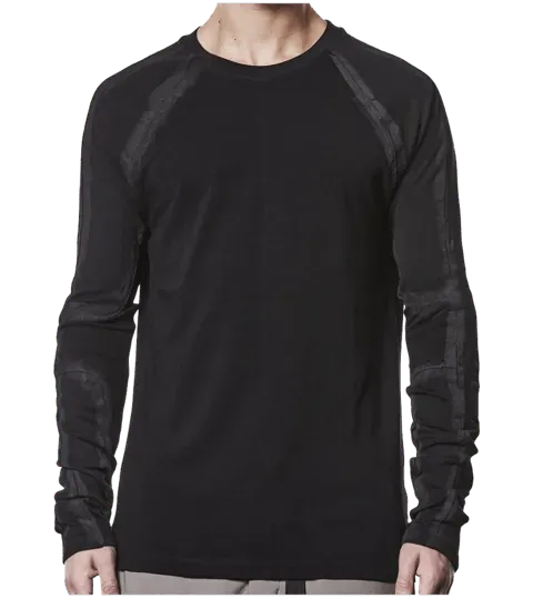 Thom Krom - Longsleeve mit Raw‑Edge‑Look - Größe M - schwarz Thom Krom - Longsleeve mit Raw‑Edge‑Look - Größe M - schwarz