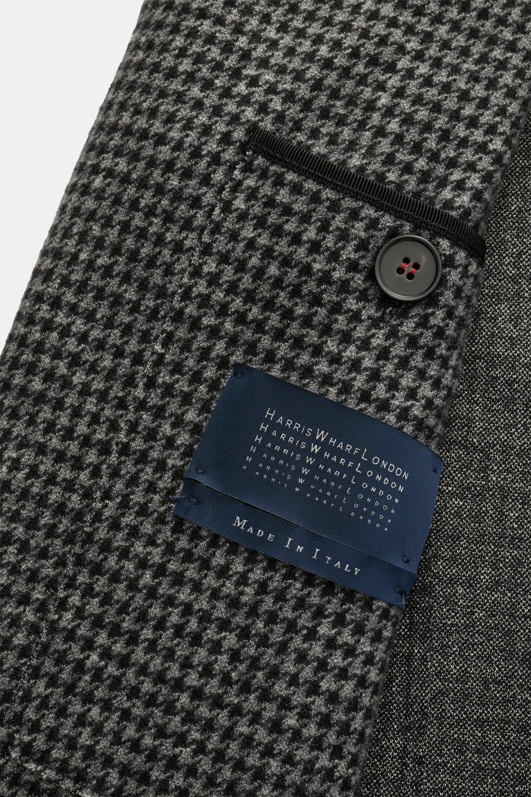 Harris Wharf London - Herren - Jersey-Sakko grau/schwarz gemustert – Bild 4