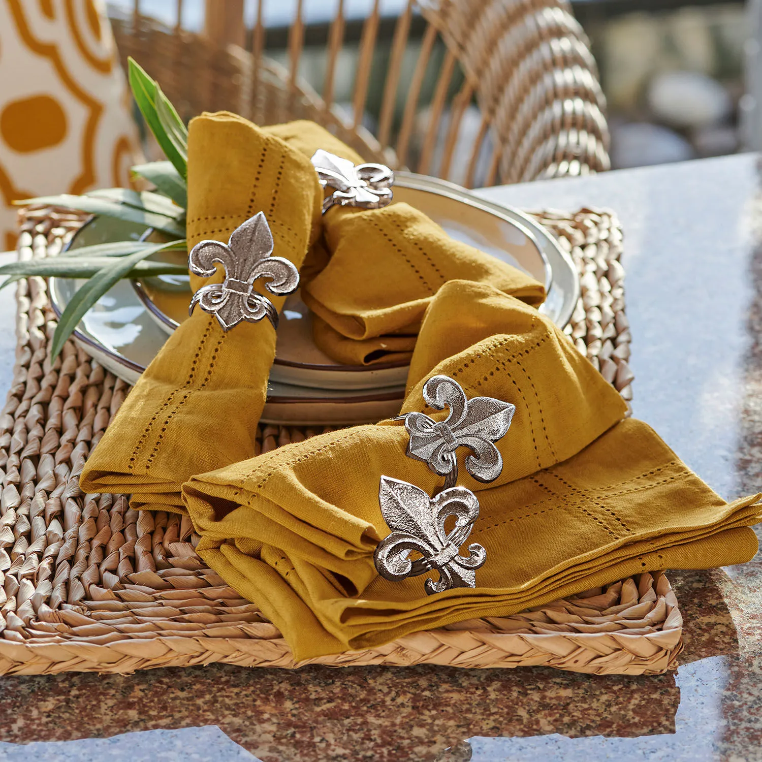 Serviettenring 4er Set Fleur De Lis – Bild 2