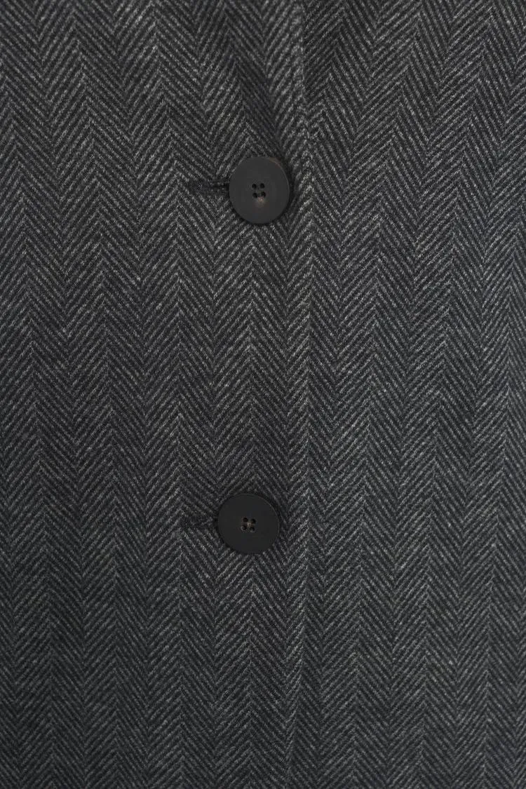 Harris Wharf - Tailored Houndstooth Blazer With Two-Button Closur - Größe 48 - grau – Bild 3