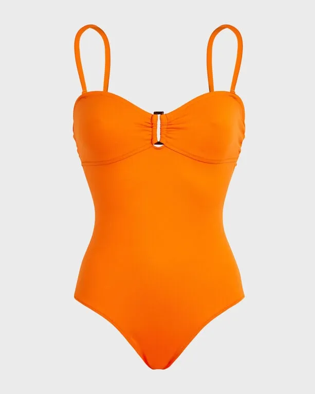 Vilebrequin - Solid Bandeau-badeanzug Für Damen - Bademode - Lucette - Orange - Größe L Vilebrequin - Solid Bandeau-badeanzug Für Damen - Bademode - Lucette - Orange - Größe L