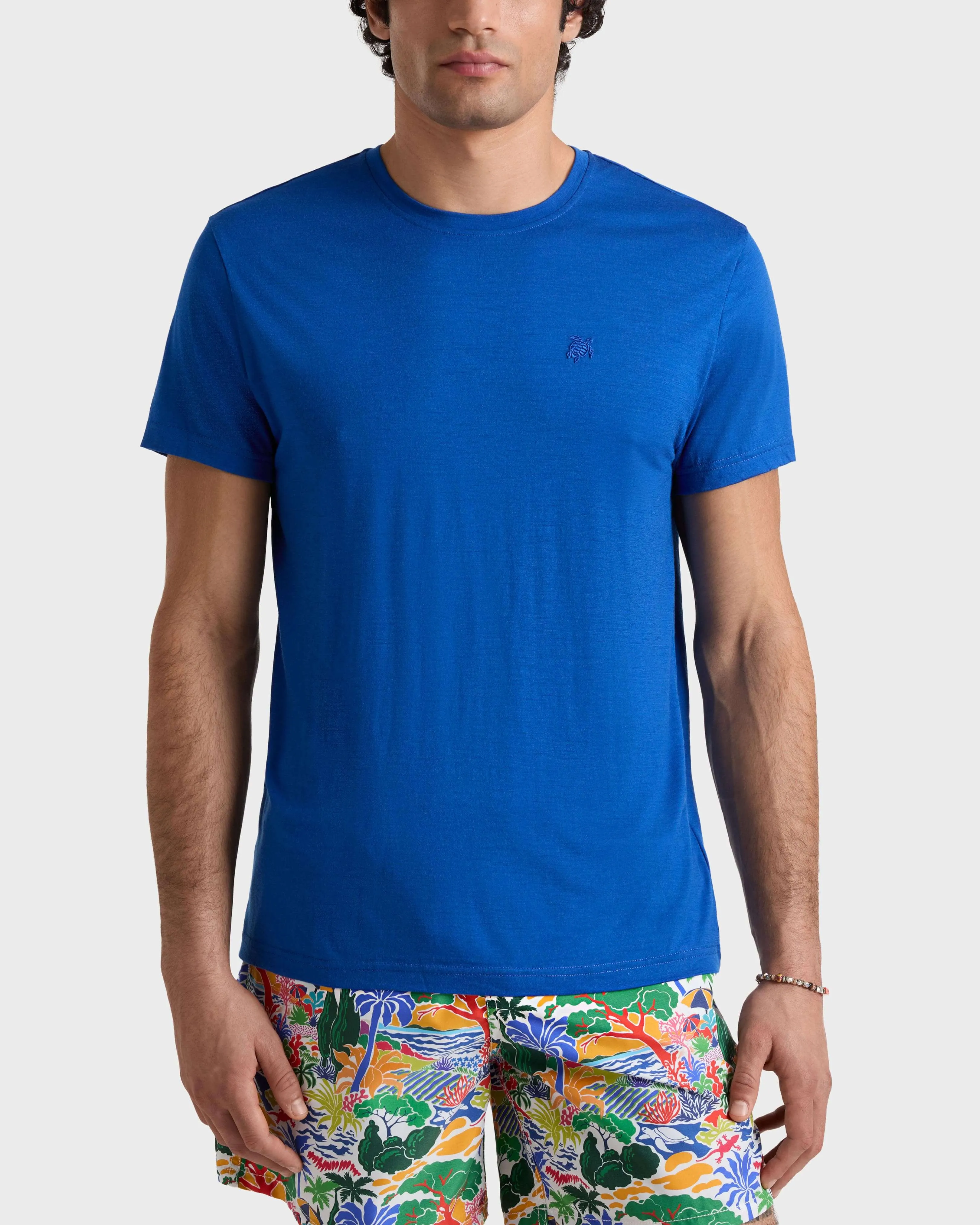 Vilebrequin - Solid Woll-t-shirt Für Herren - T-shirt - Thom - Blau - Größe XL – Bild 3