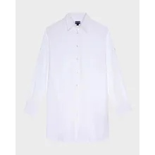 Vilebrequin - Vilebrequin Damen Leinenhemd Langarm Unifarben - Hemd - Fondant - Weiss - Größe XS Vilebrequin - Vilebrequin Damen Leinenhemd Langarm Unifarben - Hemd - Fondant - Weiss - Größe XS