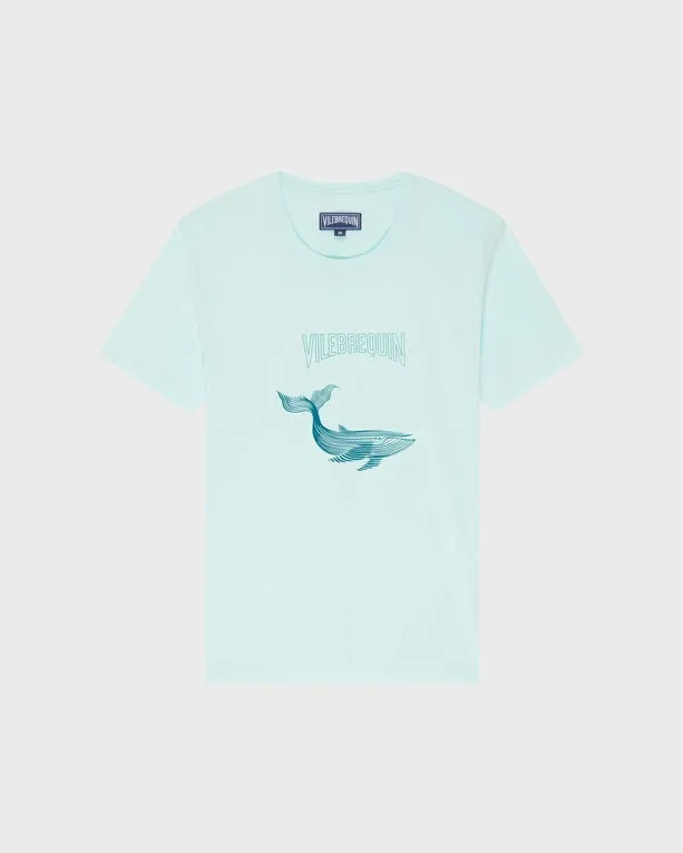Vilebrequin - Placed Whale T-shirt Aus Bio-baumwolle Für Herren - T-shirt - Thom - Blau - Größe XXL Vilebrequin - Placed Whale T-shirt Aus Bio-baumwolle Für Herren - T-shirt - Thom - Blau - Größe XXL
