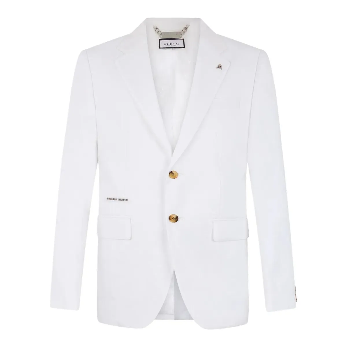 Philipp Plein - Linen Miami Vice Fit Blazer - Größe 44 - weiß Philipp Plein - Linen Miami Vice Fit Blazer - Größe 44 - weiß