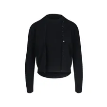 CANESSA - "Cashmere Twinset" Black Cardigan - Größe I - schwarz CANESSA - "Cashmere Twinset" Black Cardigan - Größe I - schwarz