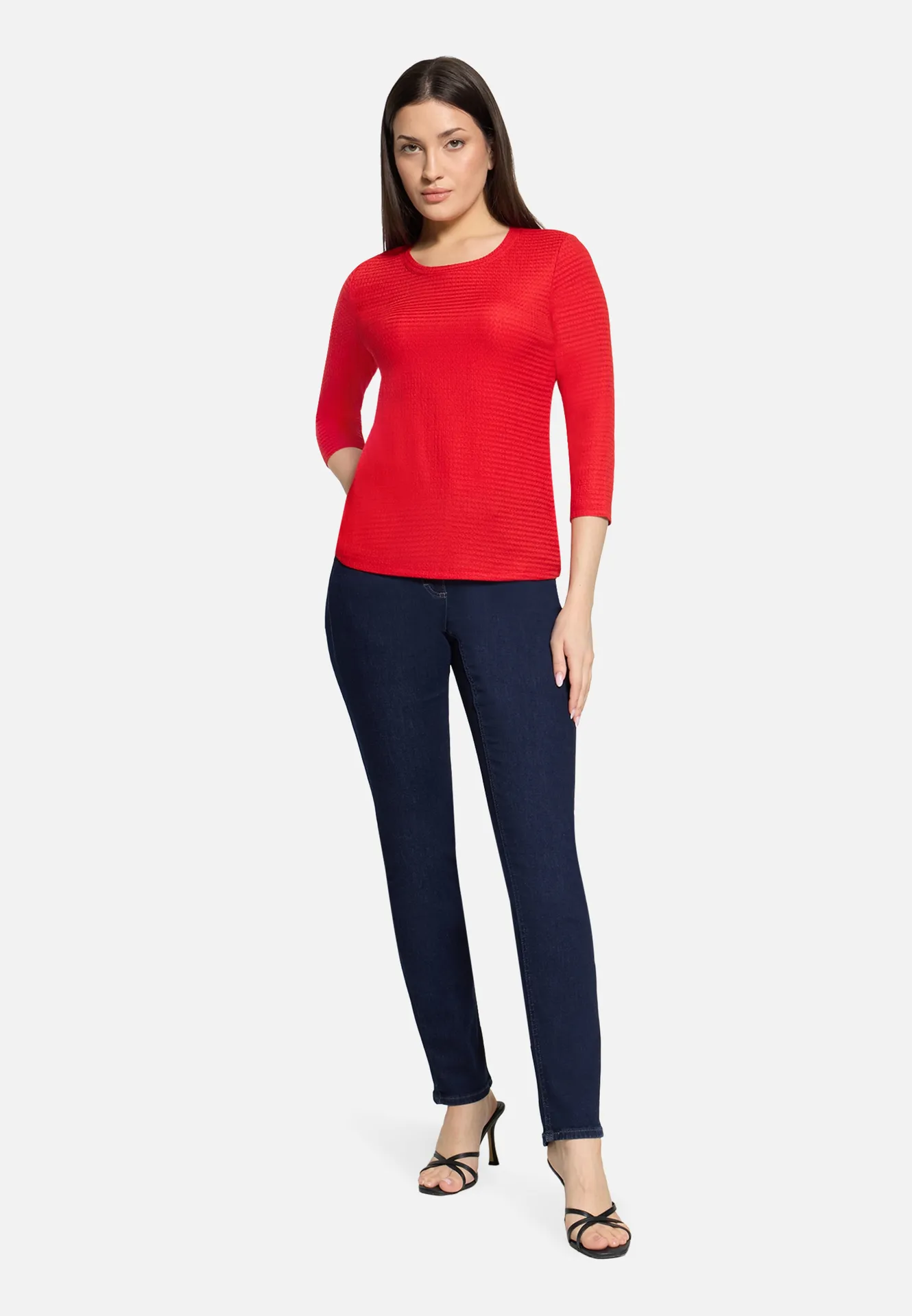 Strukturshirt mit Rundhalsausschnitt – Bild 2