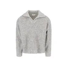 Bonsai - "Vrille" Sweater In Gray Cotton Blend Bouclé Effe - Größe S - grau Bonsai - "Vrille" Sweater In Gray Cotton Blend Bouclé Effe - Größe S - grau