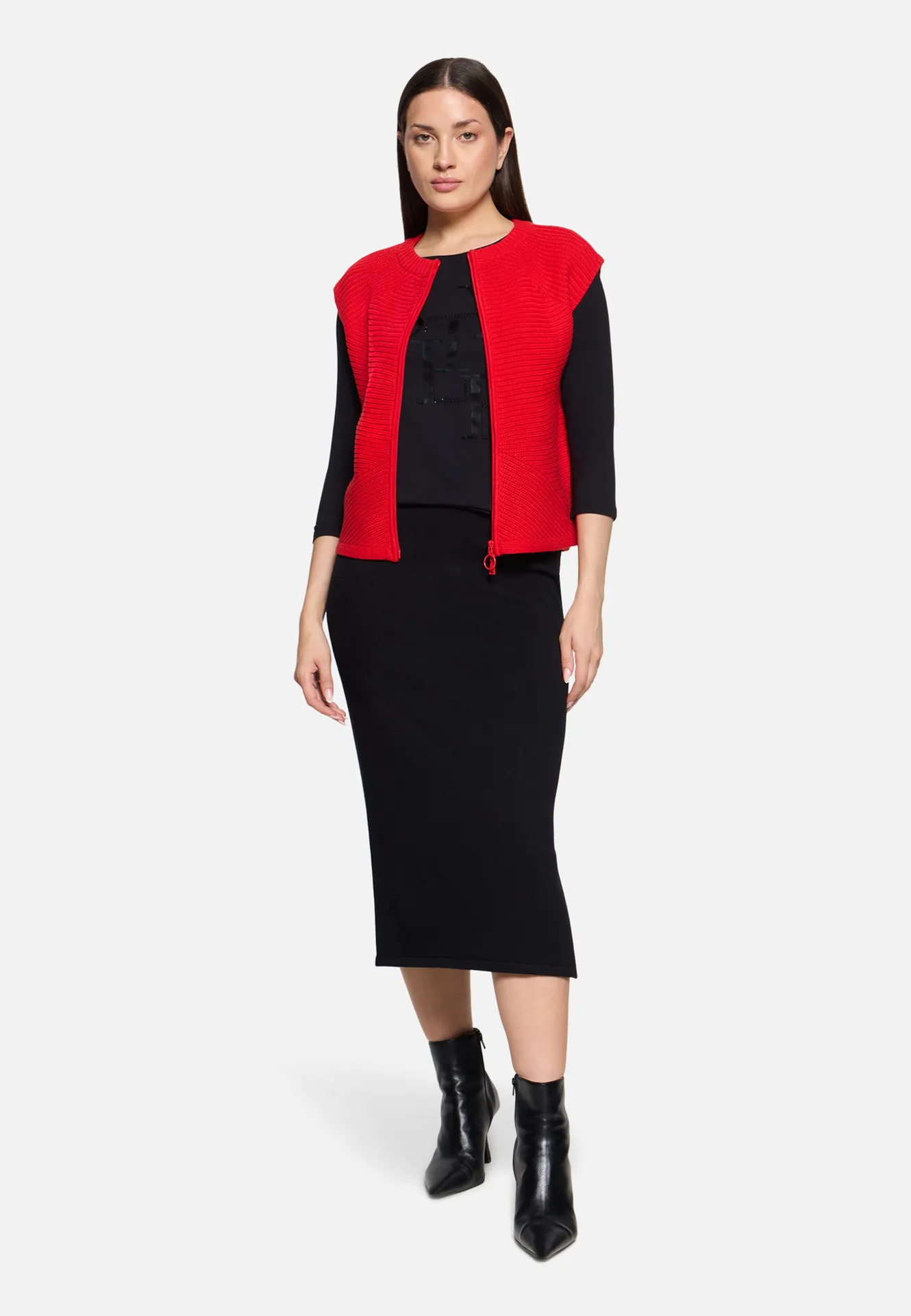 Grobstrickjacke ohne Arm