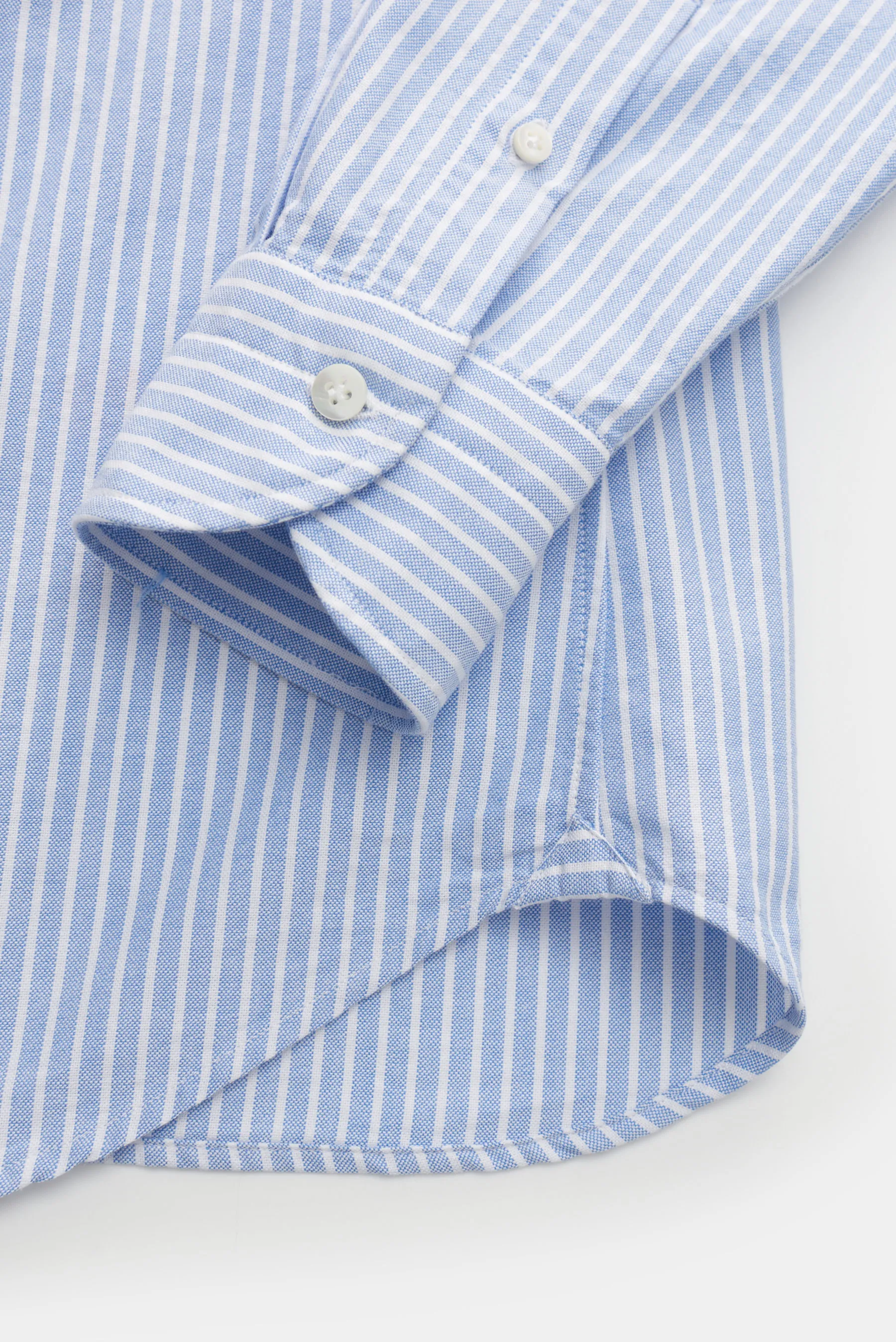 Guglielminotti - Herren - Oxfordhemd Haifisch-Kragen hellblau/weiß gestreift – Bild 3