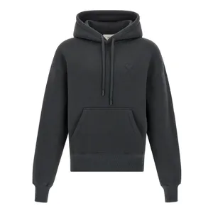 AMI Paris - Heavy Cotton Fleece Hoodie - Größe L - grau AMI Paris - Heavy Cotton Fleece Hoodie - Größe L - grau