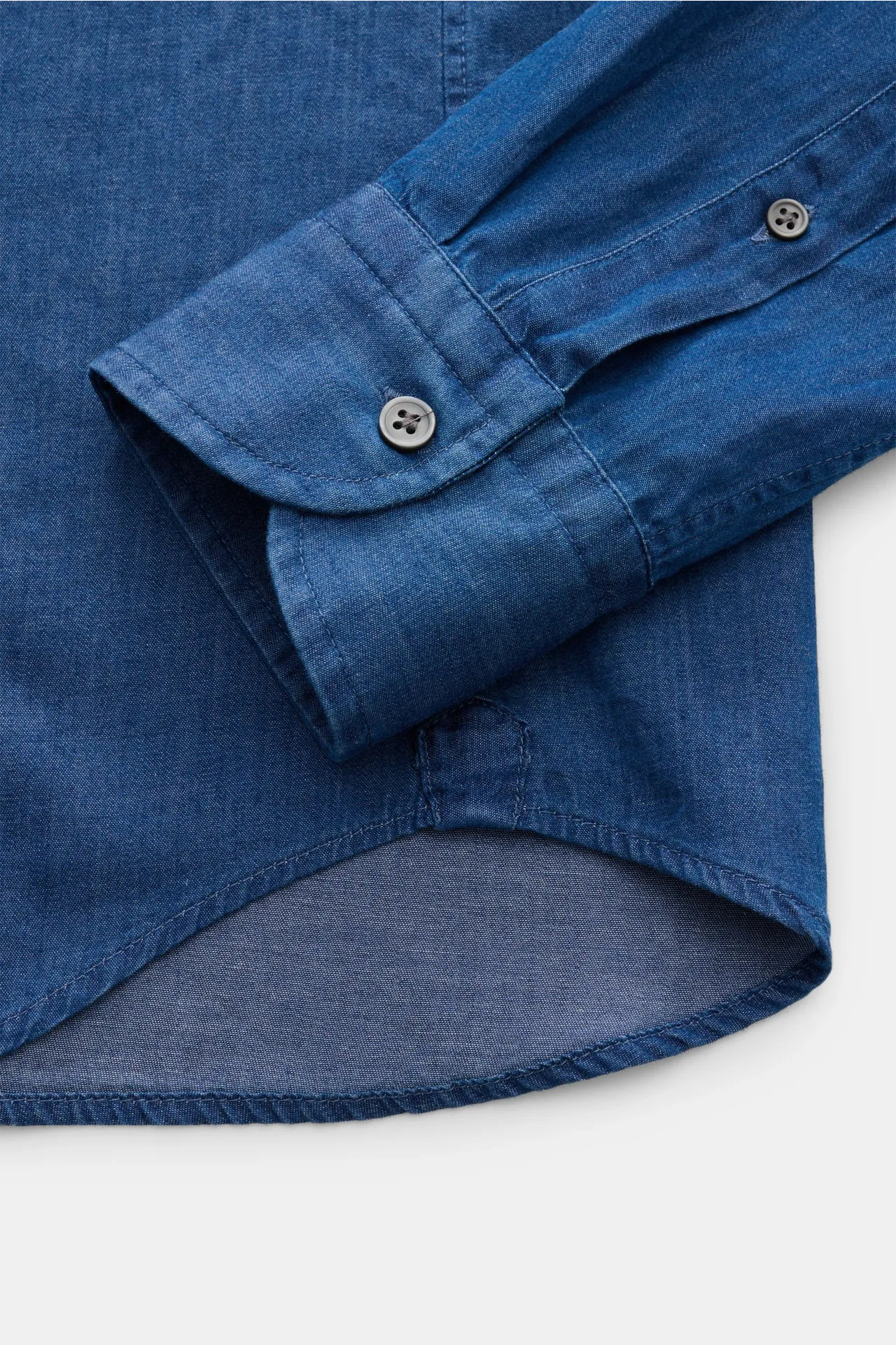 Sonrisa - Herren - Chambray-Hemd Haifisch-Kragen blau – Bild 3