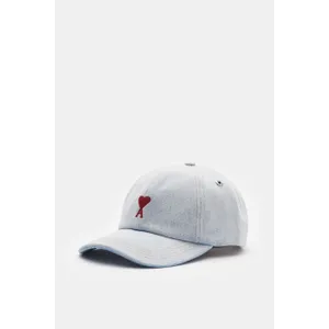 Ami Paris - Herren - Jeans-Baseball-Cap %27Ami de Cœur%27 pastellblau Ami Paris - Herren - Jeans-Baseball-Cap %27Ami de Cœur%27 pastellblau