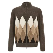 Ballantyne - Argyle Cardigan - Größe 50 - braun Ballantyne - Argyle Cardigan - Größe 50 - braun