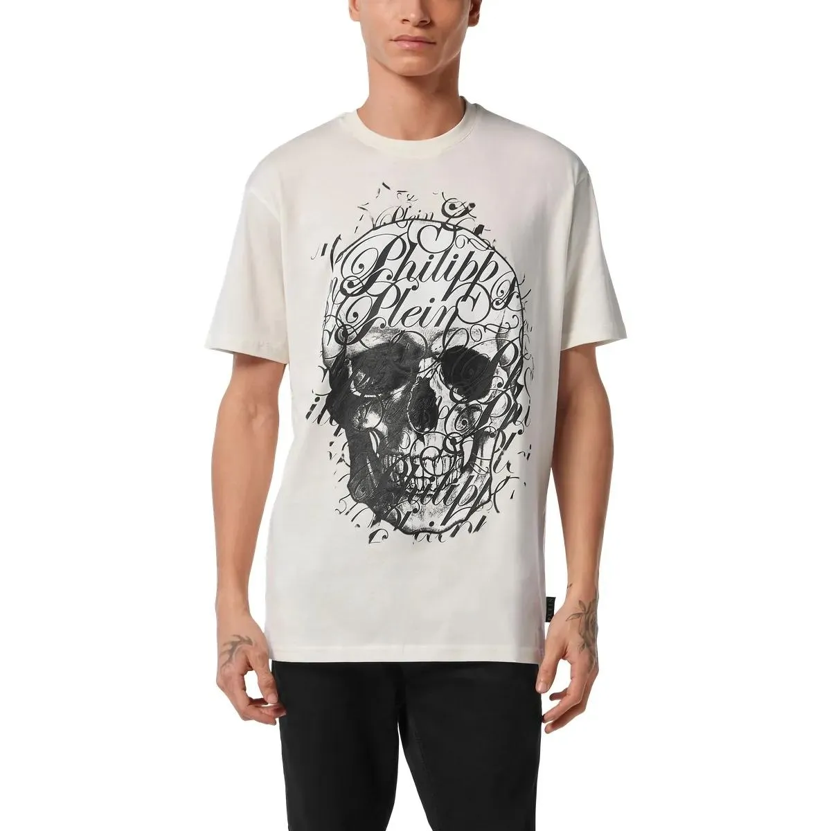 Philipp Plein - T-Shirt Coursive - Größe 3XL - weiß – Bild 4