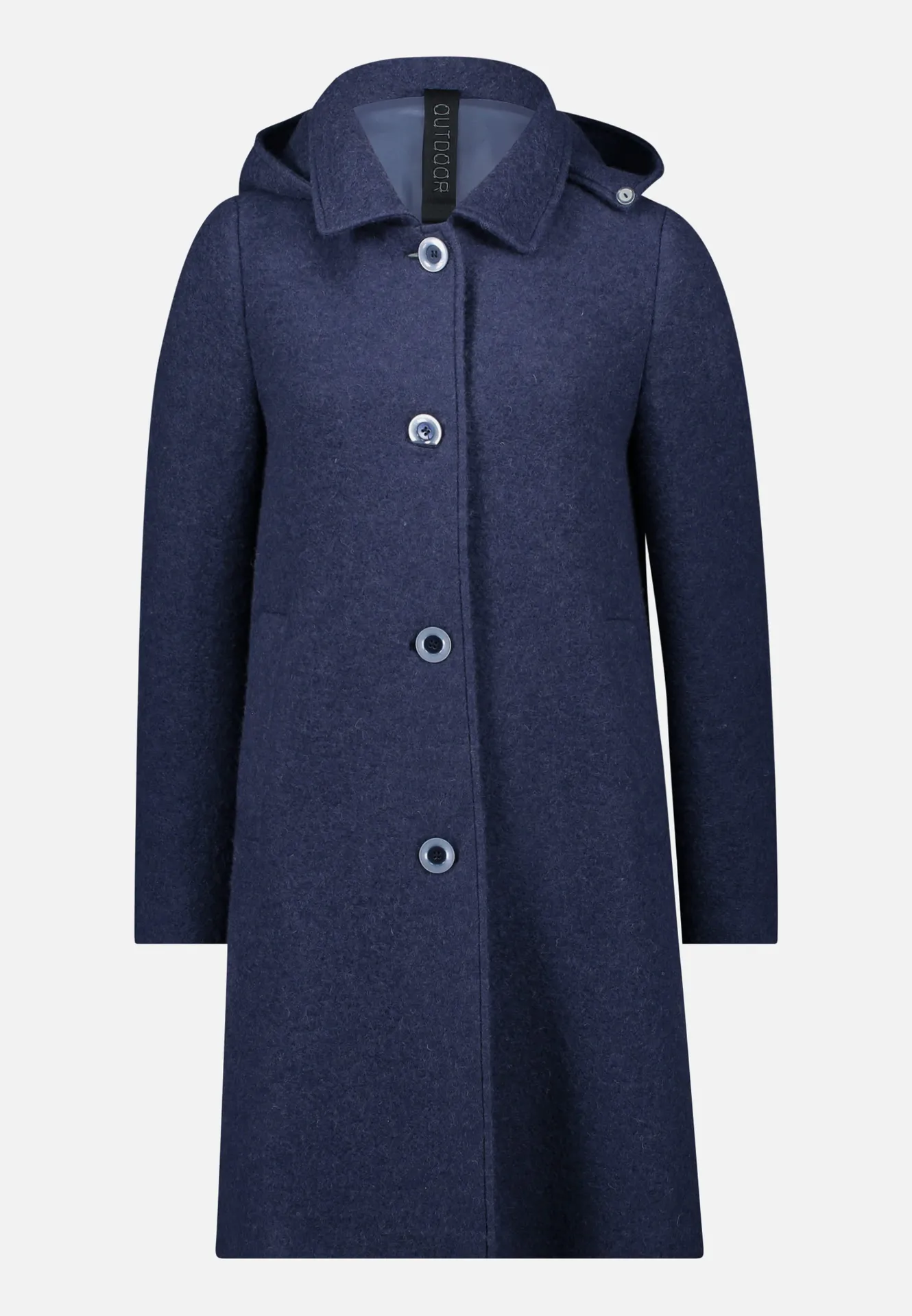 Wollmantel mit abnehmbarer Kapuze – Bild 3