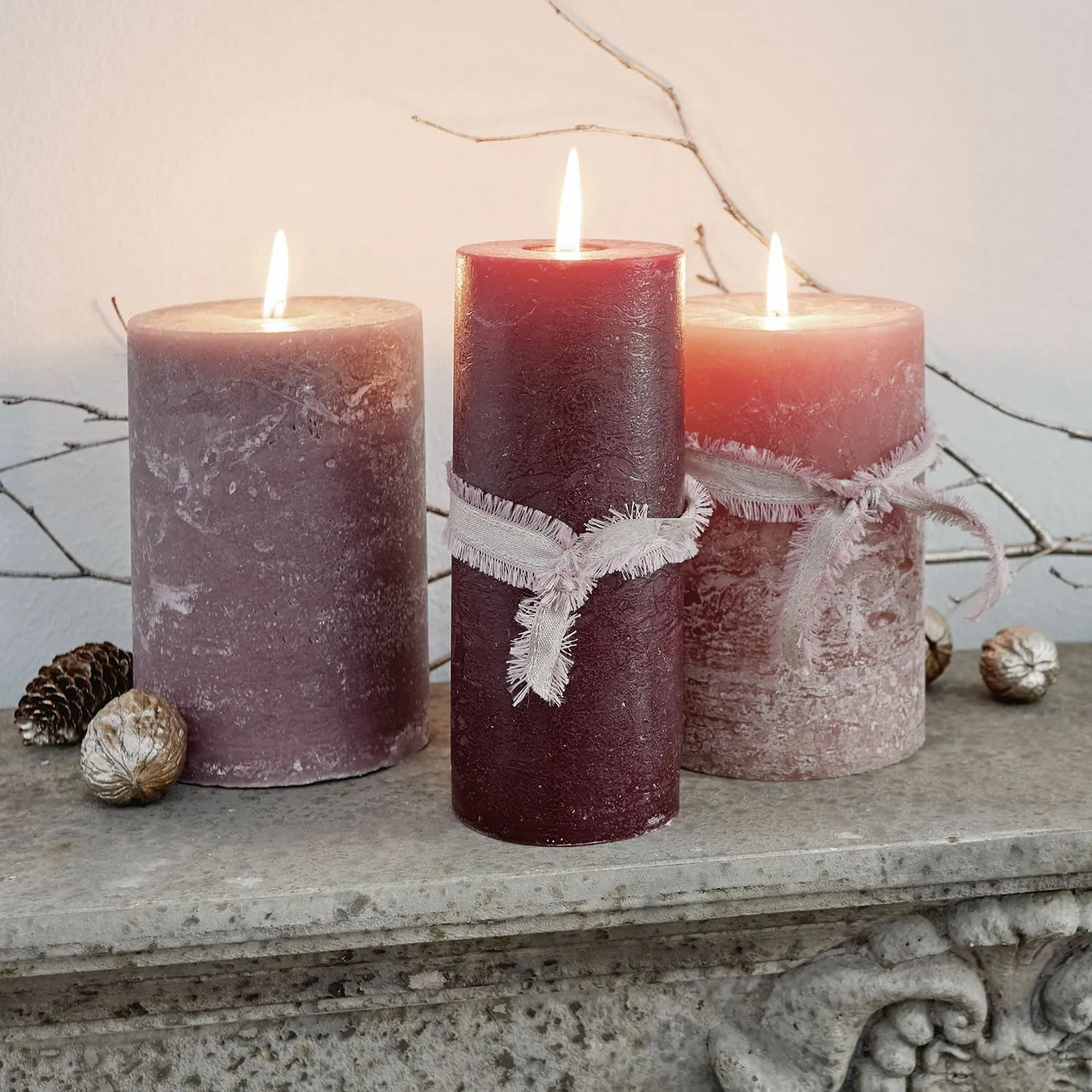 Kerze 3er Set Salis – Bild 2