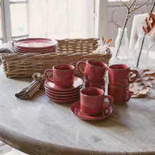 Tasse mit Untertasse 6er Set Biarré Tasse mit Untertasse 6er Set Biarré