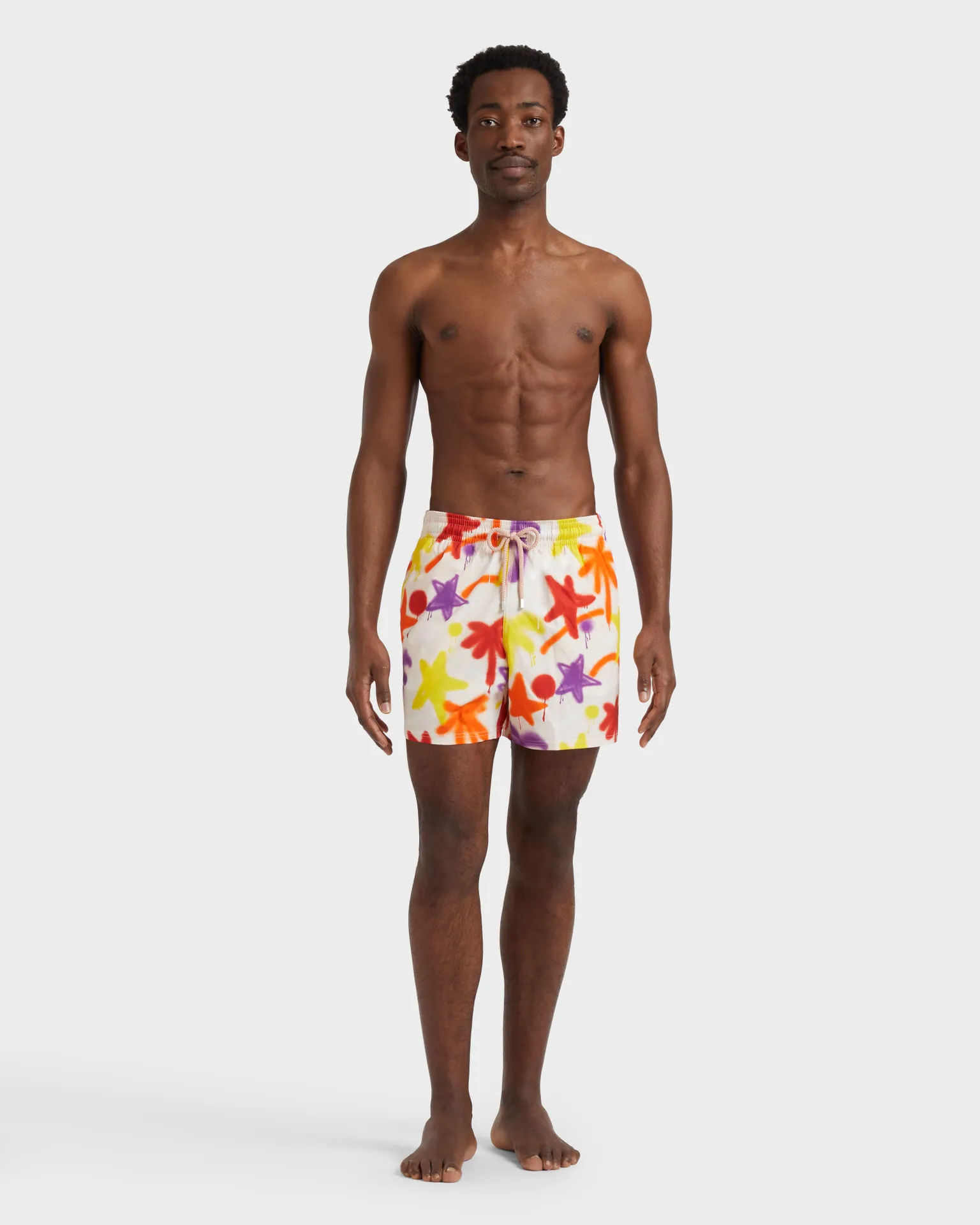 Vilebrequin - Kurze Spray Paint Stretch-badeshorts Für Herren - Vbq X Palm Angels - Bademode - Monrise - Rosa - Größe M – Bild 3