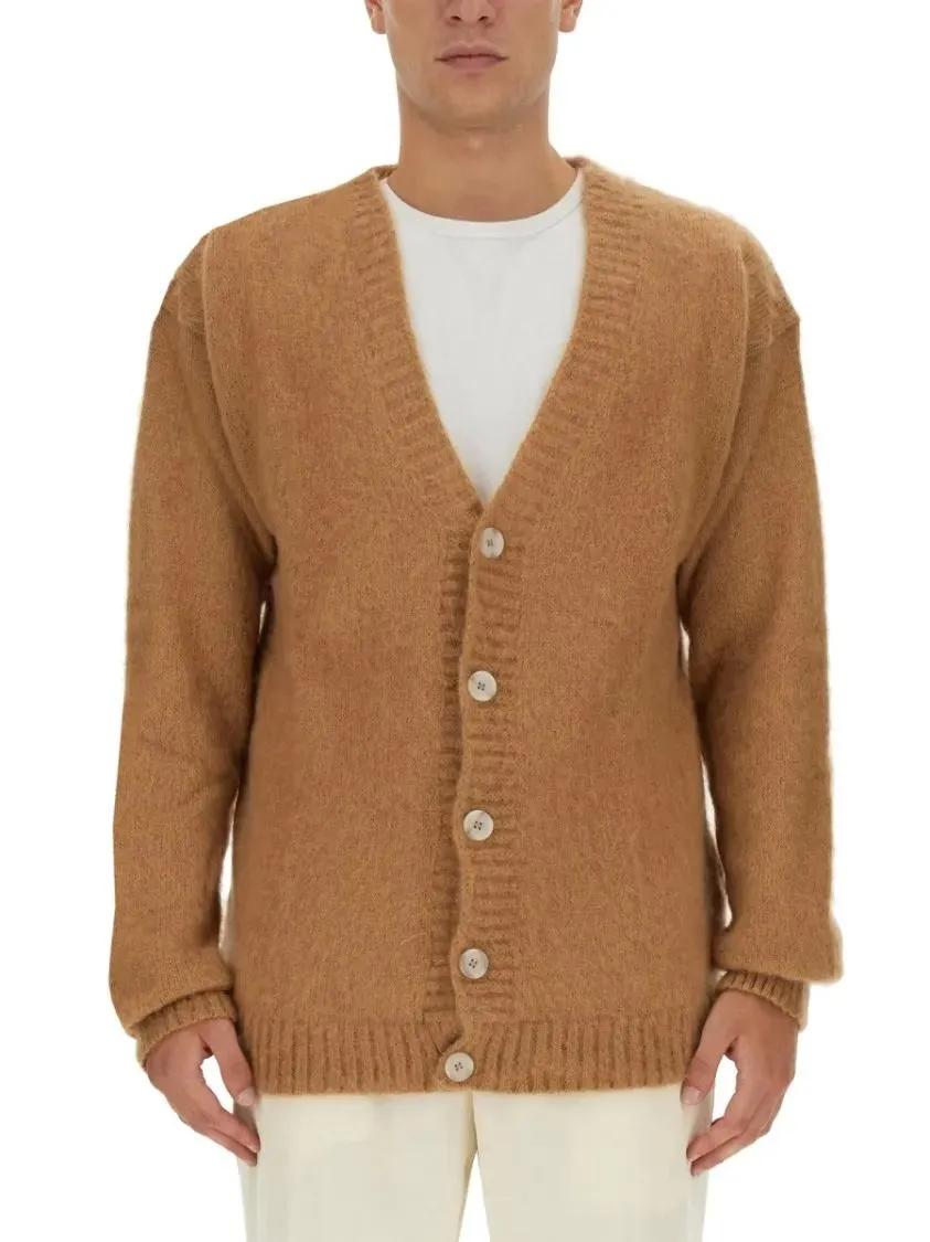 Family First - V-Neck Cardigan With Textured Finish - Größe XL - braun Family First - V-Neck Cardigan With Textured Finish - Größe XL - braun