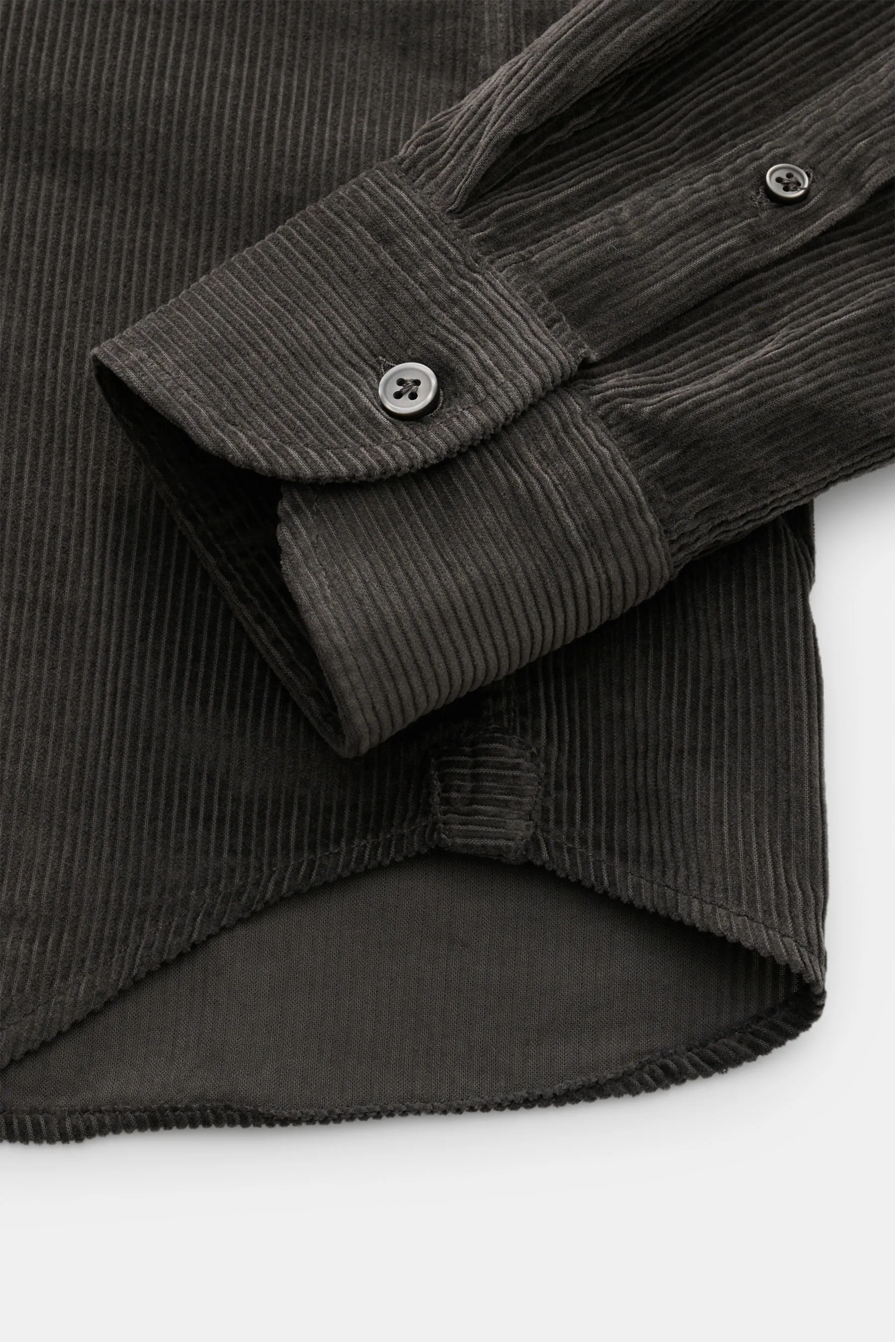 Sonrisa - Herren - Cordhemd Haifisch-Kragen dunkelgrau – Bild 3