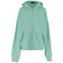 WE11 Done - Cap-Shaped Hooded Sweatshirt With Embroidered Acce - Größe S - grün WE11 Done - Cap-Shaped Hooded Sweatshirt With Embroidered Acce - Größe S - grün