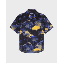 Vilebrequin - Coral Reef Bowling-hemd Aus Seide Für Herren - Hemd - Courbis - Schwarz - Größe XXXL Vilebrequin - Coral Reef Bowling-hemd Aus Seide Für Herren - Hemd - Courbis - Schwarz - Größe XXXL