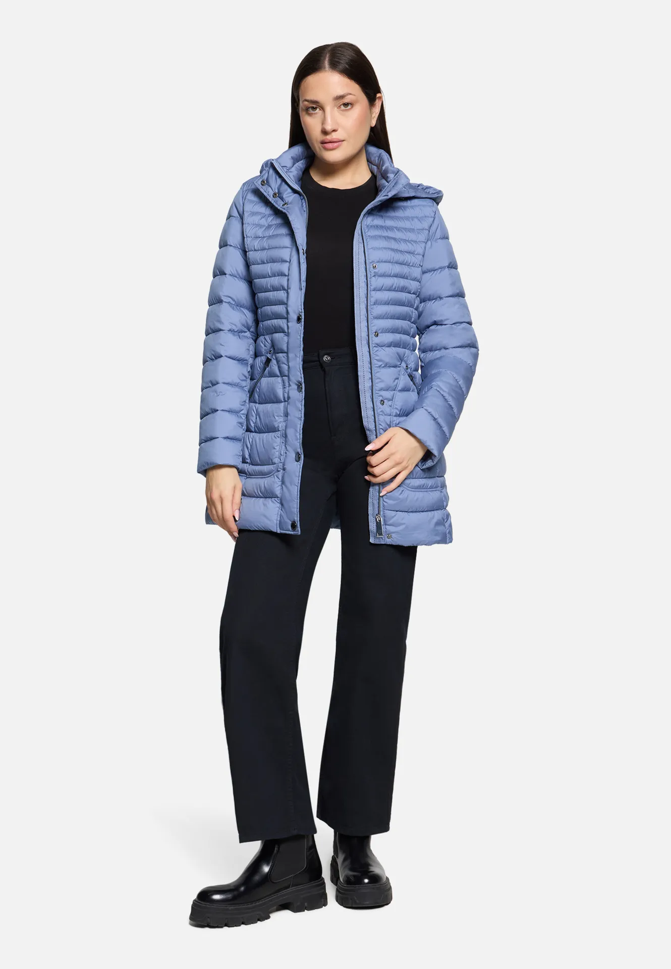 Steppjacke mit abnehmbarer Kapuze – Bild 2