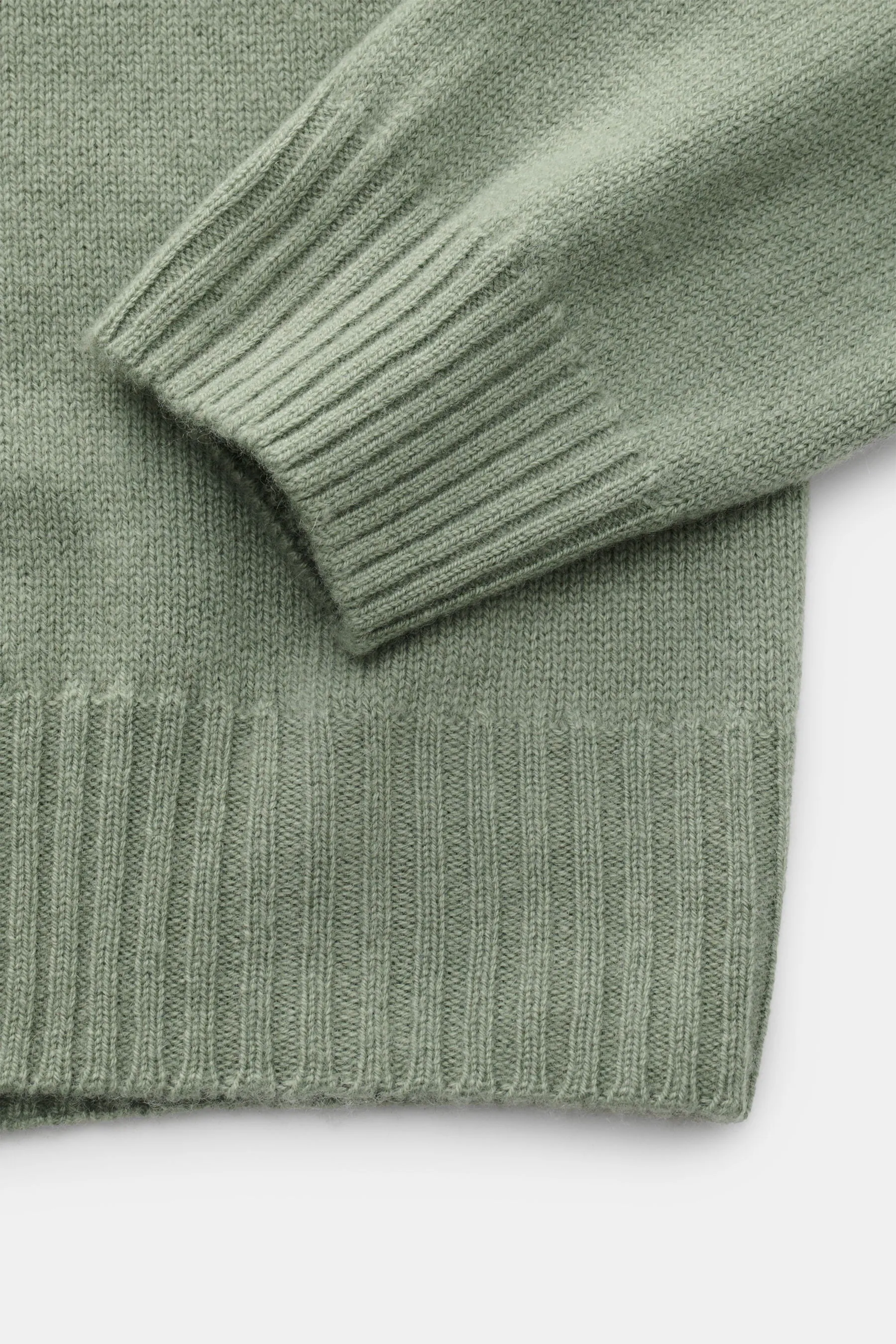 04651/ A trip in a bag - Herren - Cashmere Rollkragenpullover graugrün – Bild 4