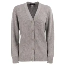 Fabiana Filippi - English Ribbed Cardigan - Größe 42 - grau Fabiana Filippi - English Ribbed Cardigan - Größe 42 - grau