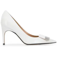 sergio rossi - Sergio Rossi Leather Pumps - Größe 38,5 - weiß sergio rossi - Sergio Rossi Leather Pumps - Größe 38,5 - weiß