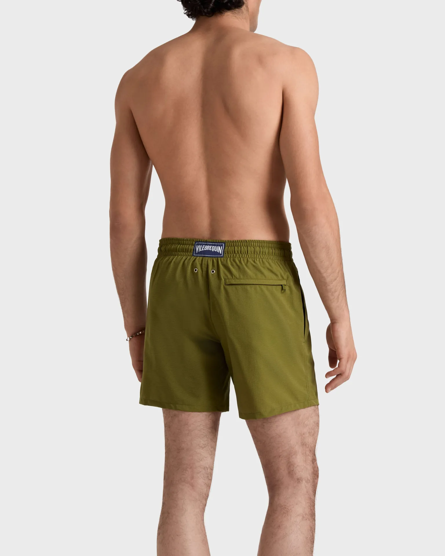 Vilebrequin - Ultraleichte Und Verstaubare Solid Badeshorts Mit Mikroperforation Für Herren - Bademode - Mahina - Grün - Größe XS – Bild 4