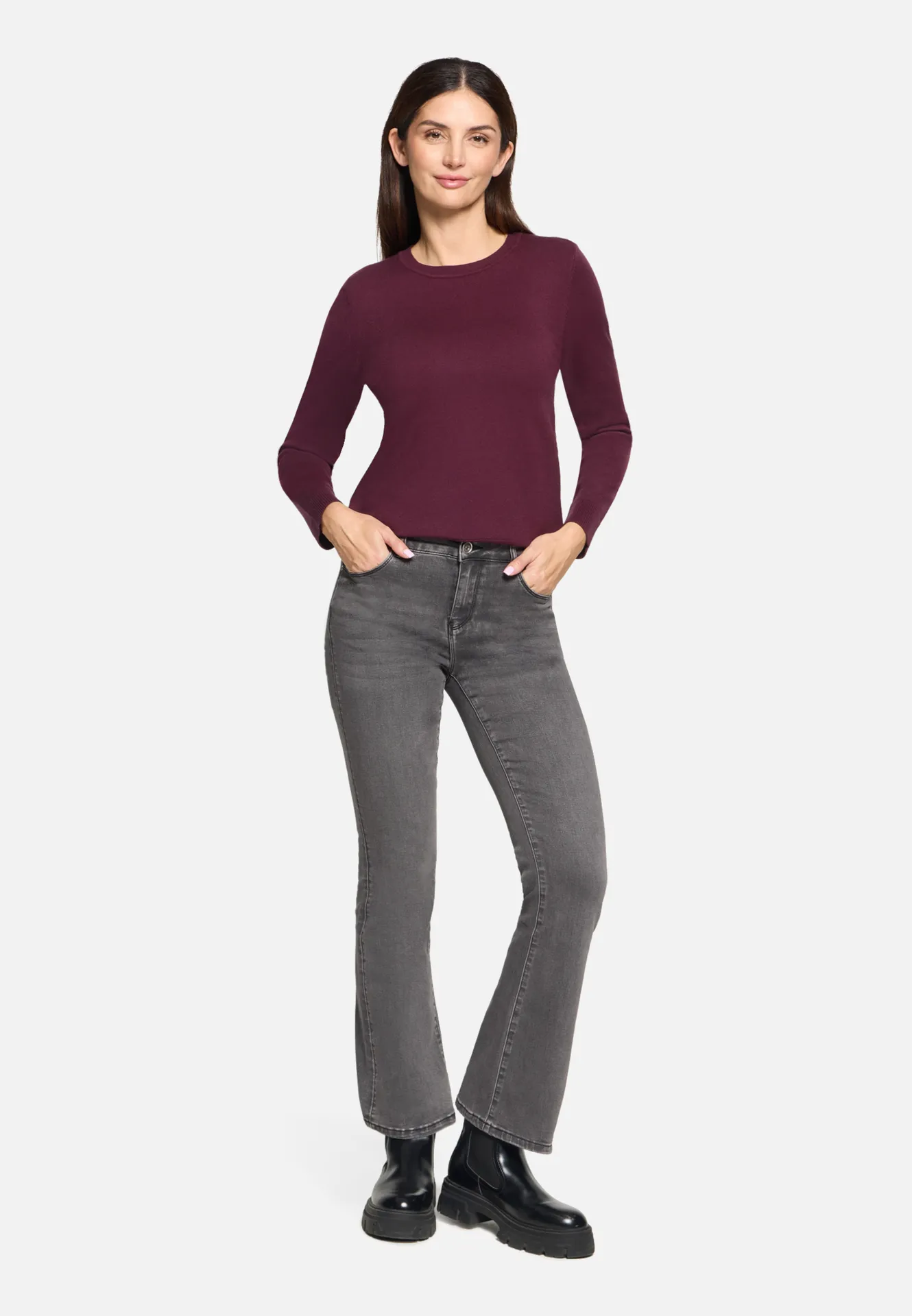 Basic-Strickpullover mit Rundhalsausschnitt – Bild 2