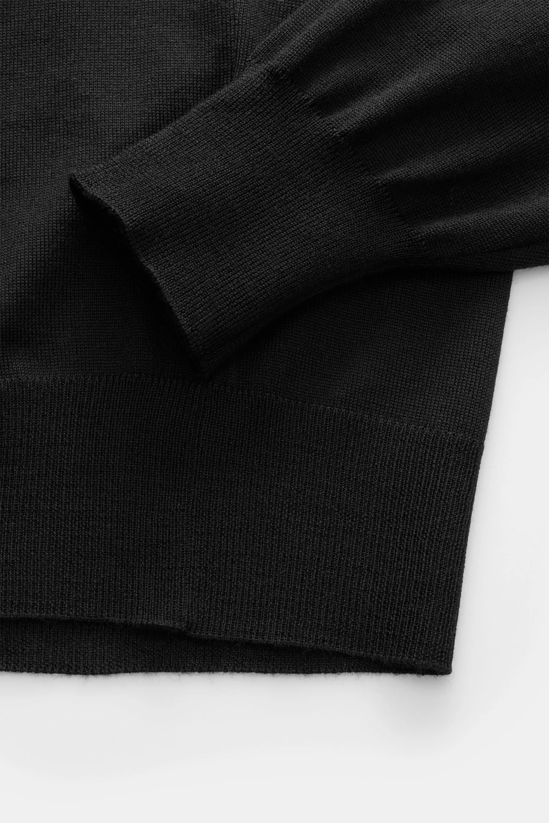 Filippo de Laurentiis - Herren - Feinstrick-Polo schwarz – Bild 3