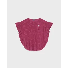 Vilebrequin - Frottee-poncho Mit Jacquard-rosen Für Mädchen - Poncho - Granita - Rot - Größe 6/10 Vilebrequin - Frottee-poncho Mit Jacquard-rosen Für Mädchen - Poncho - Granita - Rot - Größe 6/10