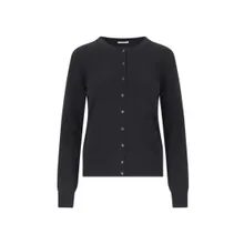 Malo - Cashmere Cardigan With Ribbed Finishes - Größe 46 - schwarz Malo - Cashmere Cardigan With Ribbed Finishes - Größe 46 - schwarz