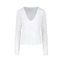James Perse - V-Neck T-Shirt – White - Größe 3 - weiß James Perse - V-Neck T-Shirt – White - Größe 3 - weiß