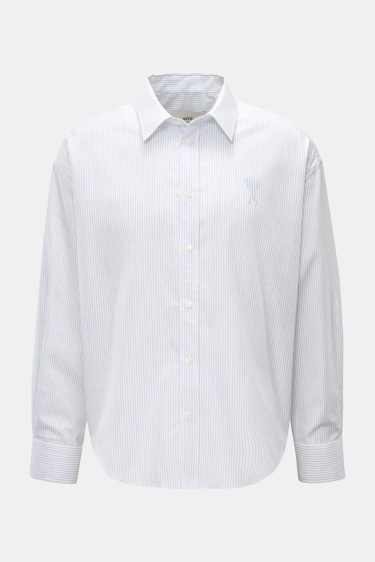 Ami Paris - Herren - Casual Hemd Kent Kragen rauchblau/weiß gestreift Ami Paris - Herren - Casual Hemd Kent Kragen rauchblau/weiß gestreift